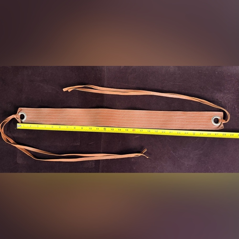 Michael Kors Brown Leather Belt with Silver Ring - Picture 3 of 6